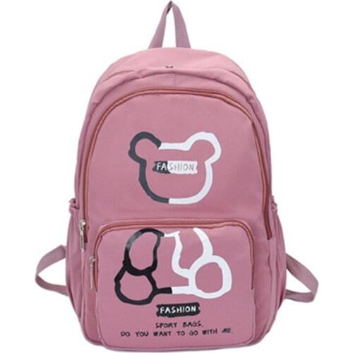 2021 summer new female student schoolbag backpack shoulder bag cute simple letter travel backpack Storage of coin purses