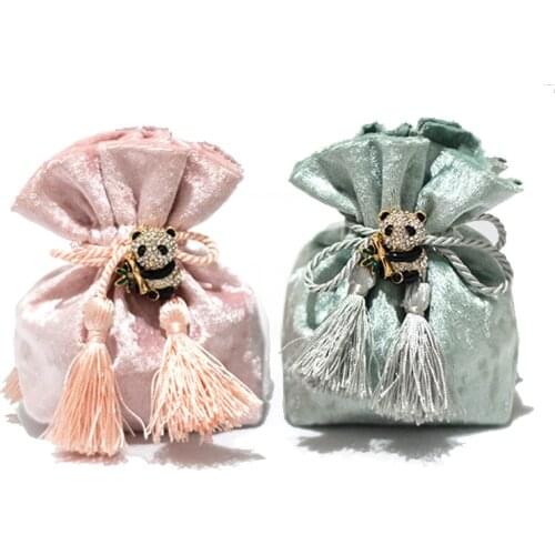 New Arrive Little Bear Wedding Candy Bag Wedding Sachets Party Supplies Storage Bag For Valentines Day Candy Chocolate Box