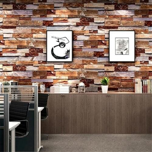 Wellyu Imitation brick brick brick wallpaper retro nostalgic 3d embossed stone pattern marble TV background wallpaper
