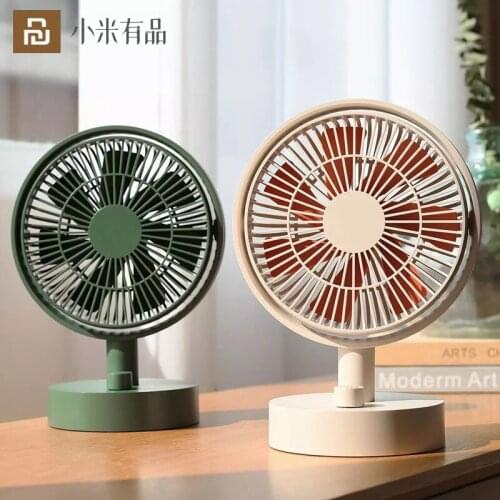 Youpin SOTHING Portable Desktop Fan Digital Display Shaking Head Fan 2000mah Type-C Rechargeable Table Fan For Home Office