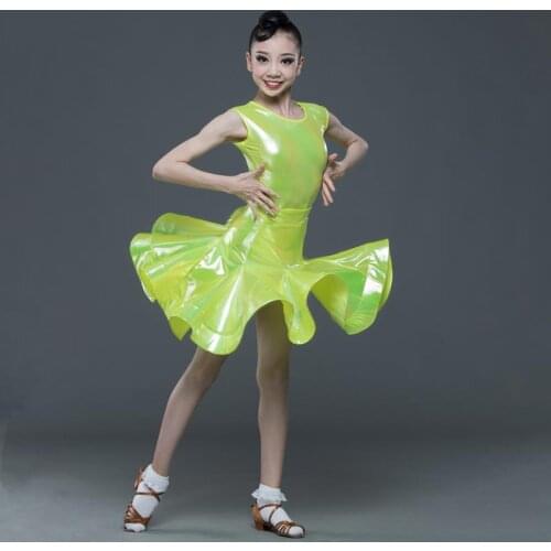 Latin Dance Dress For Girls Fluorescent Dance Skirts Sets Competition Salsa Samba Dancing Clothes Children Latin Dancewear SL231
