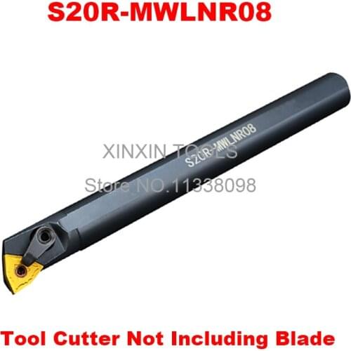 S20R-MWLNR08 20mm Lathe Cutting Tools CNC Turning Tool Lathe Machine Tools Internal Metal Lathe Tool Boring Bar Type MWLNR/L
