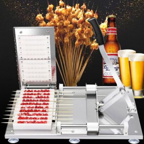 Barbecue Stringer Skewers Kebab Maker Box Machine Beef Meat Vegetable String Grill Barbecue Kitchen Accessories BBQ Gadget