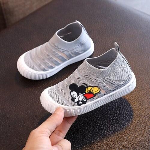 Disney Mickey Stitch spring and autumn children casual shoes stretch socks shoes boys and girls sports shoes old shoes knitting