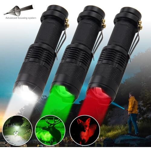 Vastfire Mini SK68 Zoomable 1200LM XPE LED Waterproof Flashlight Torch Lamp AA/14500 Powered Clip Pen Light Lamp 3 Modes Lantern