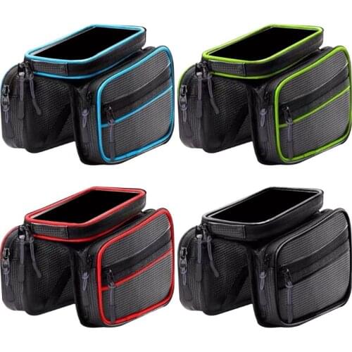 Waterproof Touch Screen Bicycle Beam Package Bag Modified Front Handlebar Pack Riding Multipurpose Storage Carrier