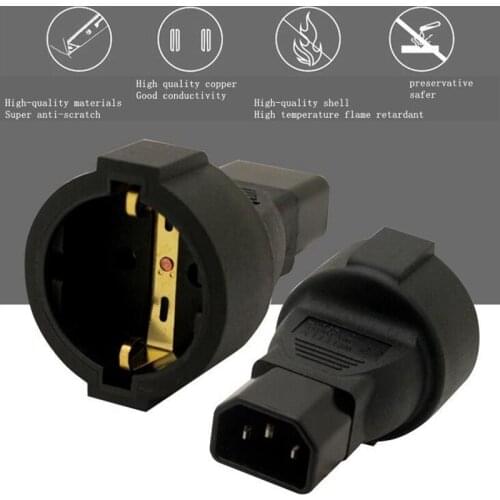 Revolving German standard female socket IEC320-C14 to European standard (German standard) French female socket C14 TO EU Compute