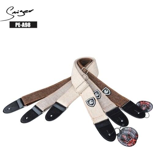 Smiger 1Pc High Quality Guitar Strap PE-A98 Adjustable Guitar Leather Strap With Pick Holder For Guitar Universal Belt