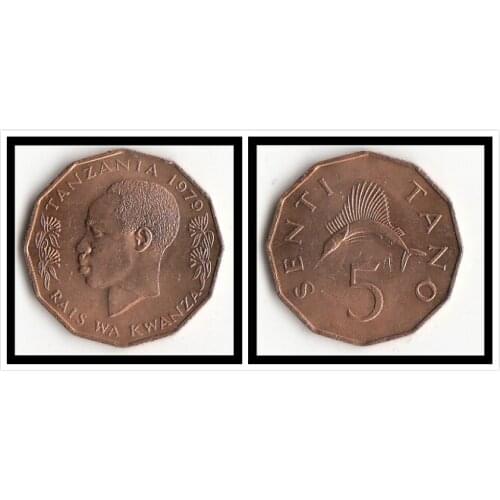 Tanzania 5 centimes Coins Africa Original Coin Collectible Edition Real Rare Commemorative