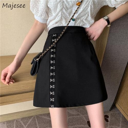 Skirts Women New Designer Trendy High Waist Korean Style Ulzzang Summer A-line Bottoms Students Leisure Streetwear Ins Female