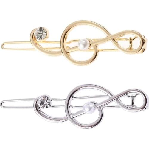 Hair clip Barrettes Crystal Shape Music Note Hairgrip Hair Styling Accessories Jewelry Tools