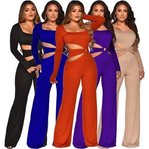 Zoctuo Sexy Jumpsuits Solid Hollow Out One PieceFor Women 2021 Fashion Autumn And Winter New Product Rompers Playsuits