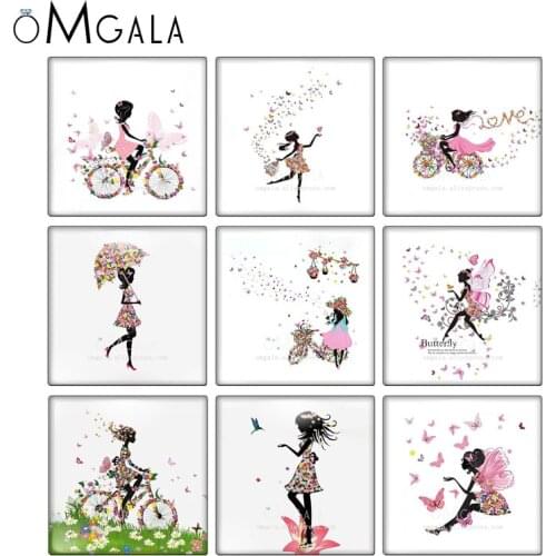 New beauty fashion girls Monroekids 10pcs mixed 12mm/20mm/25mm/30mm photo glass cabochon demo flat back Making findings