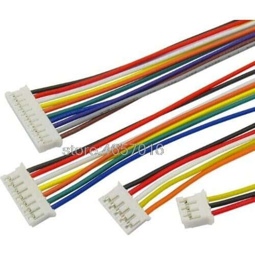 100Pcs JST XH2.54 2/3/4/5/6/7/8/9/10/12 Pin Connector Plug Wire Cable 20cm Length