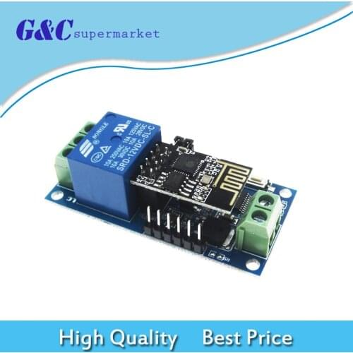 12V ESP-01 ESP8266 1 Channel WiFi Relay Module Remote Control Switch For IOT Smart Home