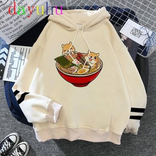 2021 Hot Women Ullzang Cute Korean Style Kawaii Sweatshirt 90s Hoody Unisex Shiba Inu Hoodie Harajuku Funny Hooded Female Girls