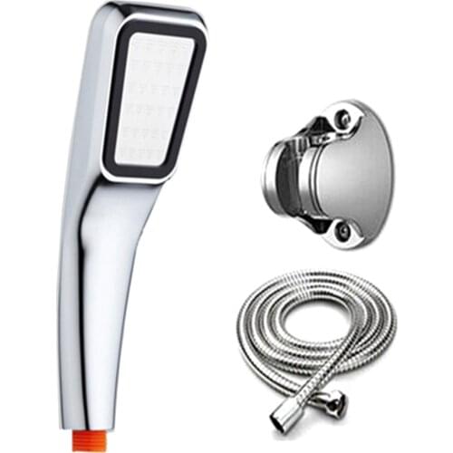 3pcs/Set Shower Head Set 300 Holes High Pressure Boosting Shower Head With Water Hose And Shower Head Holder Shower Set