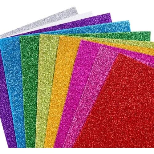 5 Pcs/bag Glitter Foam Paper Scrapbook Sponge Paper Decorations Cardstock Diy Craft Paper Origami Flower Gift Wrapping Material