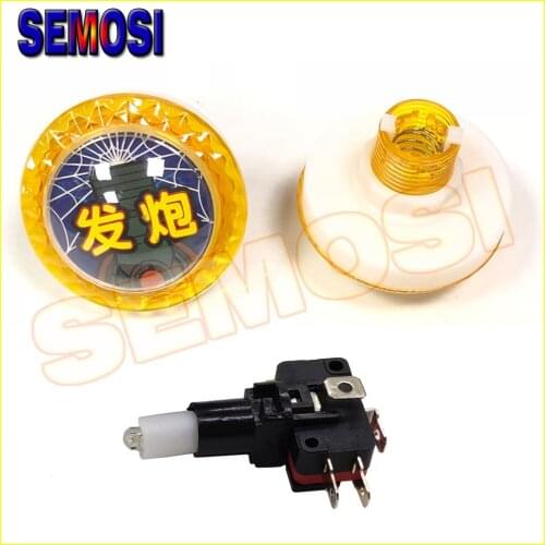 60mm Big Dome Arcade Button LED Illuminated Round Push Buttons with Microswitch for Pat Music Arcade Machine