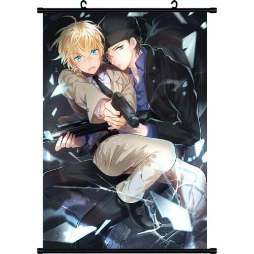 Anime Decorative Picture Detective Conan Case Closed Kaitou Kiddo & Mouri Ran & Edogawa Konan Home Decor Wall Scroll Poster