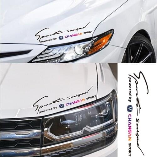 Auto Light Eyebrow Sticker Styling Lamp Decoration Car Logo Sport Racing Decal For Changan CS75 CS35 CS15 CS95 RAETON CX70 CS55