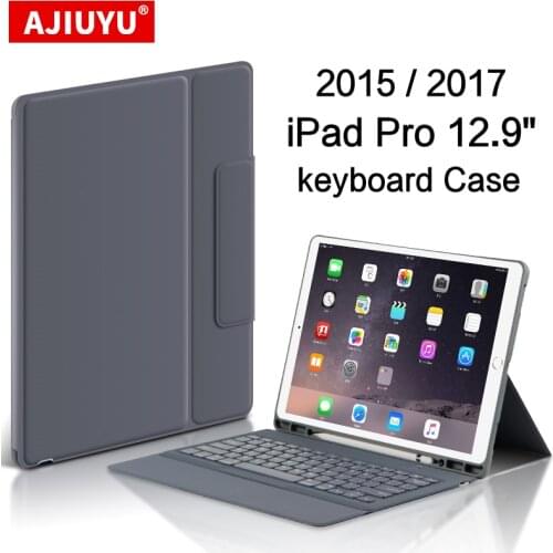 AJIUYU Keyboard Case For iPad Pro 12.9 inch 2017 2015 1th 2th Tablet Wireless Bluetooth A1670 A1671 A1584 A1652 Smart Cover