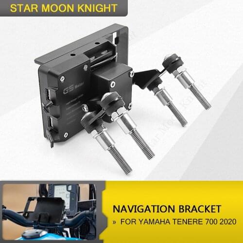 Motorcycle Handlebars Stand Holder Phone Mobile Phone GPS Navigation Plate Bracket For Yamaha Tenere 700 T7 T700 XT 700 Z 2020
