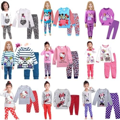 Childrens Pajamas Summer Short-Sleeved T Shirt+Shorts Sports Set Kids Pyjamas Boys Girls pijamas Baby Sleepers Sleepwear 2-7T