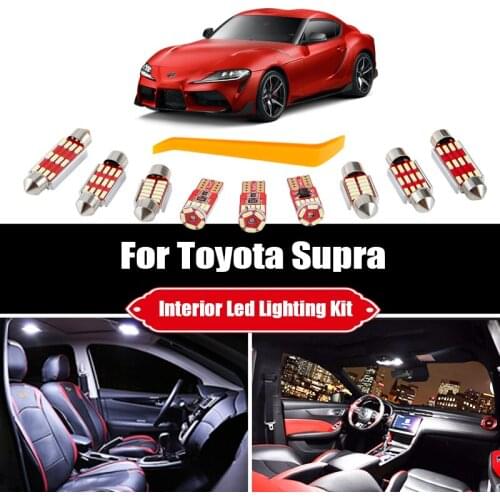For Toyota Supra 1987-1998 Canbus Vehicle LED Interior Dome Map Light License Plate Lamp Kit Auto Lighting Accessories