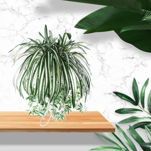 Artificial Chlorophytum Silk Flower Orchids Plant Wall Mount Simulation Rattan Home Party Garden Decoration