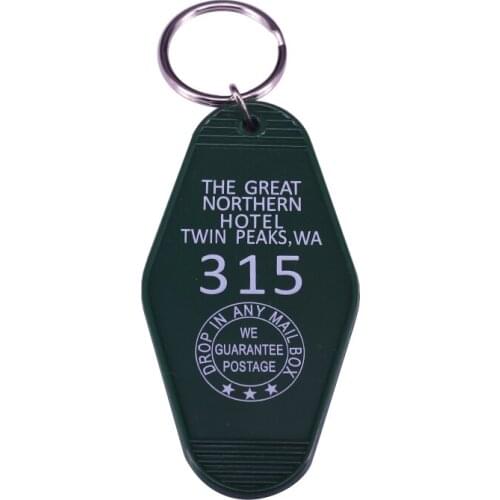 Gold Printed TWIN PEAKS inspired Great Northern Keytag - On Sale