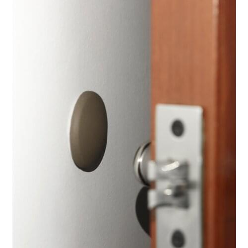 Round Rubber Self Adhesive Door Handle Stopper Anti-Slip Sticker 4cm Crash Pad Non-Slip Sticker White Blue Black For Wall Sticke