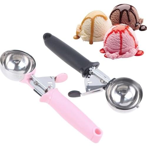 Ice Cream Scoop Stainless Steel Ice Cream Spoon Metal Icecream Cookie Scoop Melon Fruit Baller Ice Ball Maker Kitchen Tools