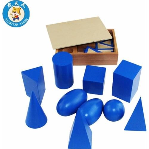 Montessori Shapes Kids Toys Preschool Teaching Materials Geometric Shapes Group With Box