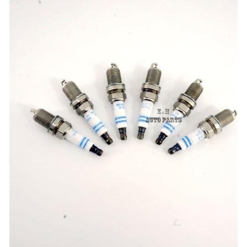 NEW 6Pcs Laser Platinum Spark Plug Set 101 000 063 AA For VW Audi 1.8T 2.0L US/Euro Models 101 000 063 AA / PFR 6 Q / 6458