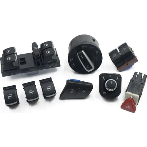 Window headlight mirror lock tailgate & fuel flap hazard warning lamp switch for VW Passat b6 3c 35D959903 3C0962125B 5ND959565B