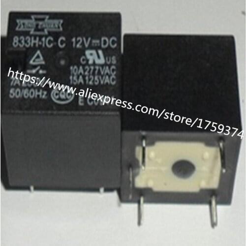 Wholesale 100pcs/lot 833H-1C-C 12VDC 10A 5feet relay