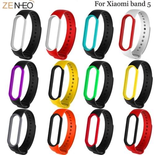 Silicone Watch band For Xiaomi Mi Band5 Mi Band 5 Bracelet for Miband 5 Wristband for mi band 5 Smart Watch Replacement Strap