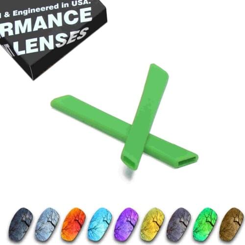 ToughAsNails Resist Seawater Corrosion Polarized Replacement Lens&Green Ear Socks for Oakley Split Jacket - Multiple Options