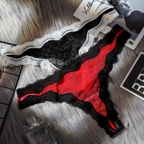 Transparent Women Sexy G-string Panties Lace Thongs Ultra-thin Mesh Briefs Seamless Breathable Underpants Soft Bow Underwear