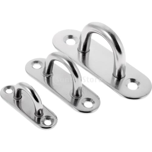 316 Stainless Steel Oblong Pad Eye Plate Stape 5mm 6mm 8mm Eye Hook for Marine Boat