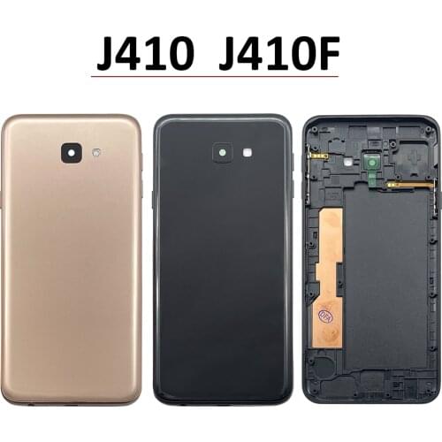 Back Rear Cover For Samsung Galaxy J4 Core SM-J410 J410F J410 Battery Door Housing Battery Back Cover With Side Button With Lens