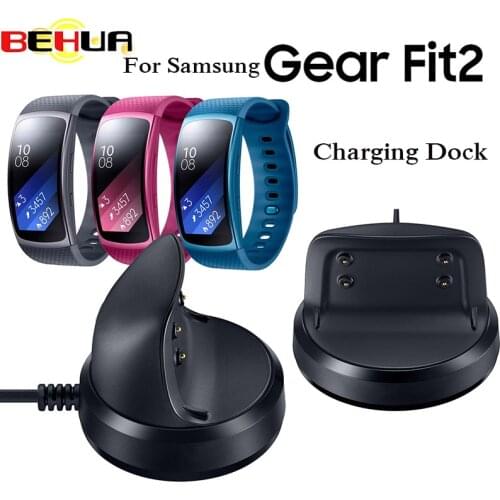 BEHUA Black Smart Watches Chargers 5V 1A High Quality USB Charging Cradle Dock Charger For Samsung Gear Fit2 Smartwatch SM-R360