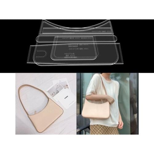 Ladies Shoulder Bag Messenger Bag Layout Drawing Diy Handmade Leather Goods Acrylic Paper Pattern Design Template