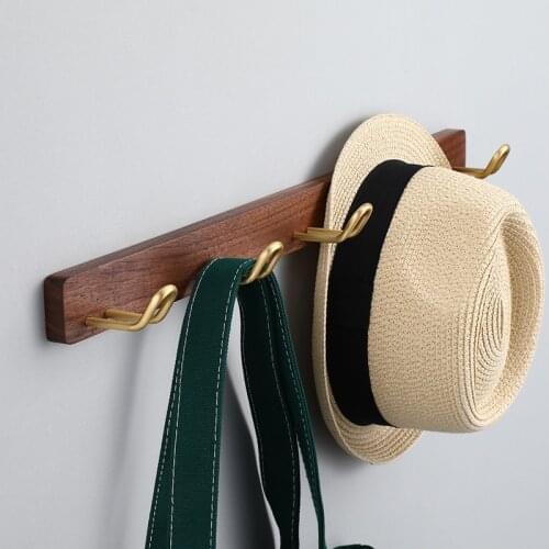 1Pc Creative Wall-mounted Coat Hook Solid Wood Rack Living Room Key Hat Hanging Storage Hanger Home Supplies