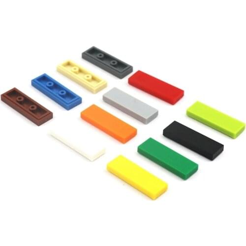 100pcs Tile 1x3 63864 Building Blocks Brick Thin Assembles Particles MOC Toys for Boys Girls Children Gifts