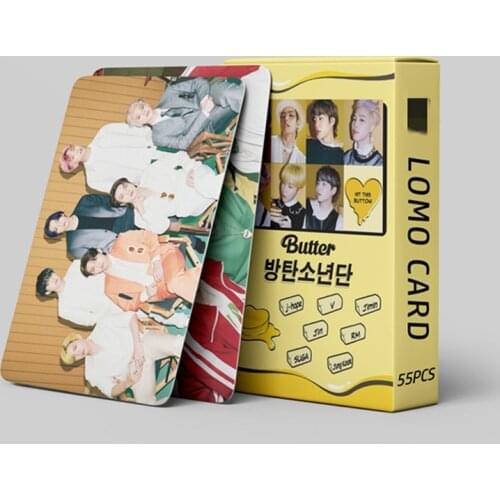 2021 Kpop Groups Bangtan Boys Lomo Card New Album Butter Small Card Photocard Poster JUNG KOOK JIMIN SUGA FANS GIFTS 55Pcs
