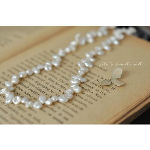 7-8mm*5mm 80Pcs / pack Irregular Floral Tone Natural Freshwater Pearl Loose Strand Bead Jewelry Beads