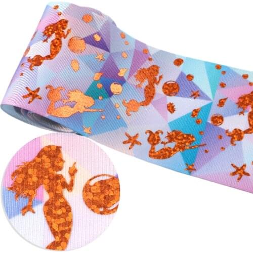 David accessories 38/75mm Laser Fruit Heart Polyester Ribbon 50yards,DIY Hair Bow Garment Headbands Bow-knot,50Yc11532