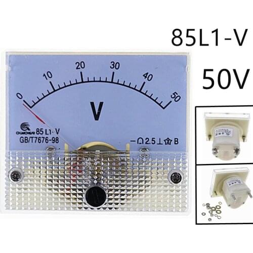 AC Analog Meter Panel 50V Volt meter Ammeters 85L1 0-50V Gauge